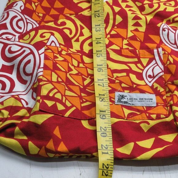 Local Design Hawaiian Turtle Print Crossbody Bag Purse Orange Red Yellow Floral - Picture 3 of 6
